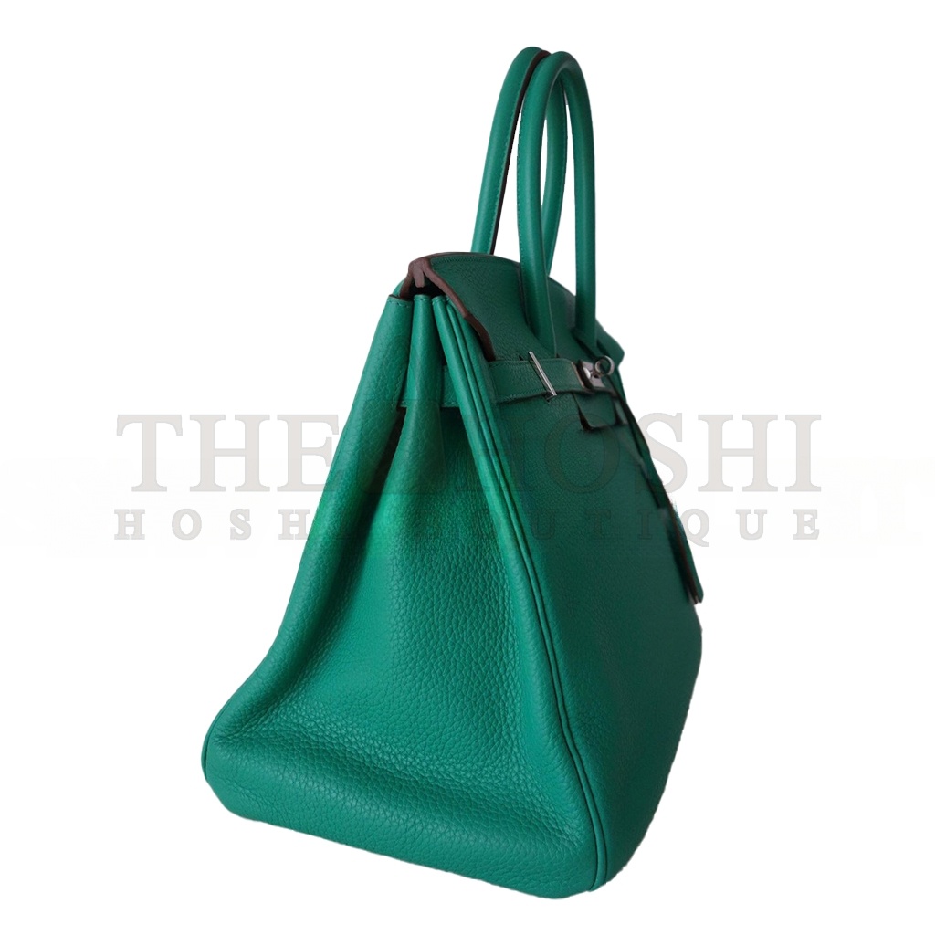 H**me5 BIRKIN 30 TOGO LEATHER PEACOCK BLUE SILVER BUCKLE BAG 2412271264 (30*20*13cm) Master Quality